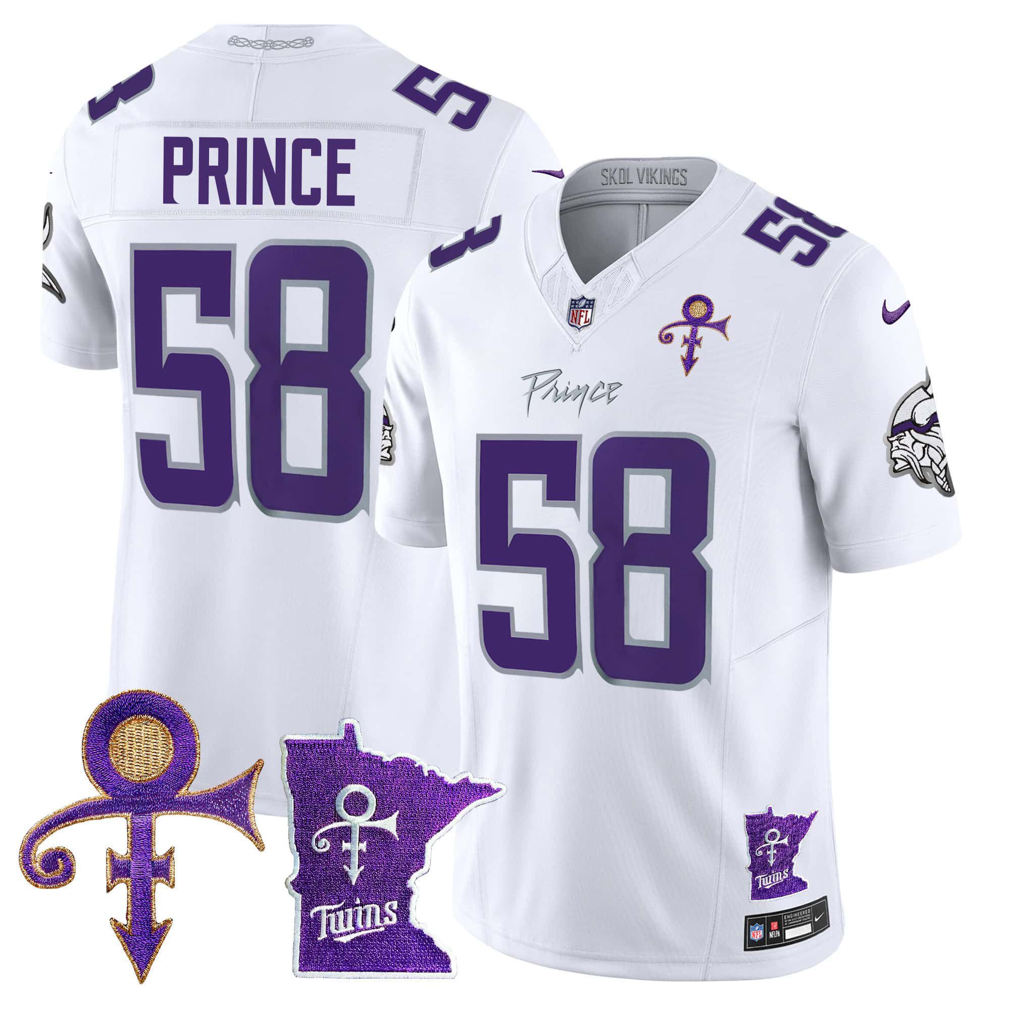 Men Minnesota Vikings #58 Prince White 2024 Nike Prince Vapor Limited NFL Jersey->indianapolis colts->NFL Jersey